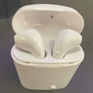 White AirPods-like Earbuds